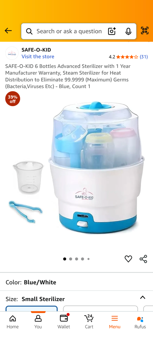 Second Hand Safe-o-Kid Sterilizer for sa...